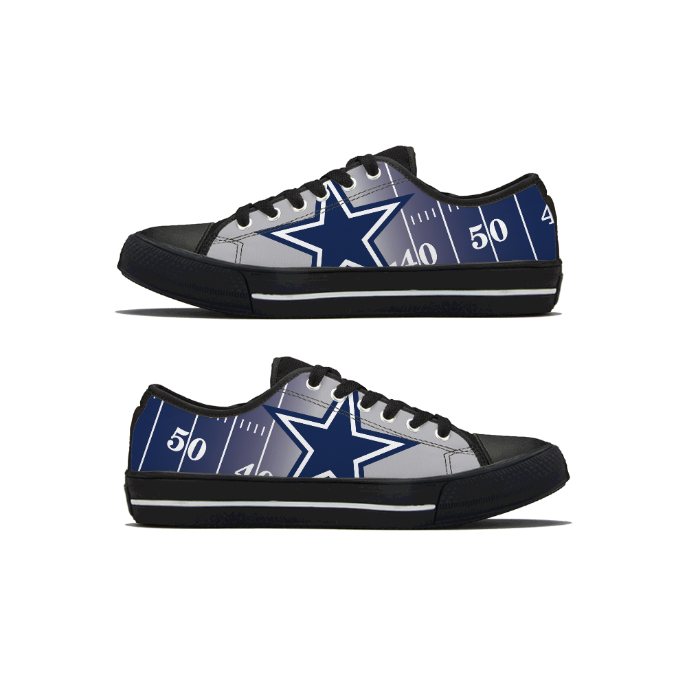 Men's Dallas Cowboys Low Top Canvas Sneakers 004
